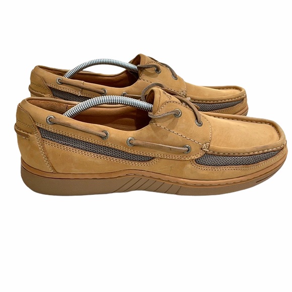 Tommy Bahama Mens Leather Boat Shoes 